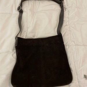 Old navy vintage chocolate suede leather crossbody